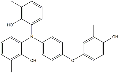 N,N-Bis(2-hydroxy-3-methylphenyl)-4-(4-hydroxy-3-methylphenoxy)benzenamine Struktur