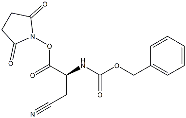 (-)-N-[[(S)-N-Benzyloxycarbonyl-3-cyano-L-alanyl]oxy]succinimide Struktur