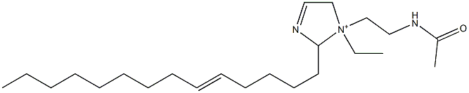 1-[2-(Acetylamino)ethyl]-1-ethyl-2-(5-tetradecenyl)-3-imidazoline-1-ium Struktur