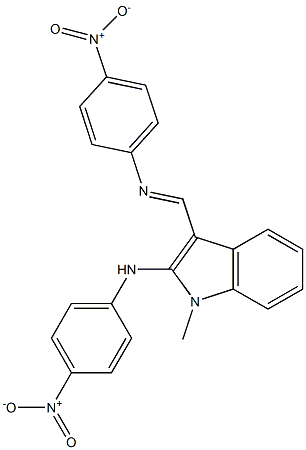 1-Methyl-N-(4-nitrophenyl)-3-[[(4-nitrophenyl)imino]methyl]-1H-indol-2-amine Struktur