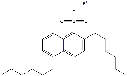 2,5-Dihexyl-1-naphthalenesulfonic acid potassium salt Struktur