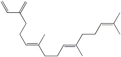 3-Methylene-7,11,15-trimethyl-1,6,10,14-hexadecatetrene Struktur