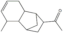 2-Acetyl-5-methyl-1,2,3,4,4a,5,8,8a-octahydro-1,4-methanonaphthalene Struktur