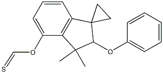 2,3-Dihydro-3,3-dimethyl-2-phenoxy(thiocarbonyl)oxyspiro[1H-indene-1,1'-cyclopropane] Struktur