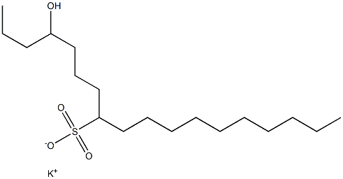 4-Hydroxyoctadecane-8-sulfonic acid potassium salt Struktur