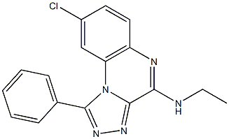 4-Ethylamino-8-chloro-1-phenyl[1,2,4]triazolo[4,3-a]quinoxaline Struktur