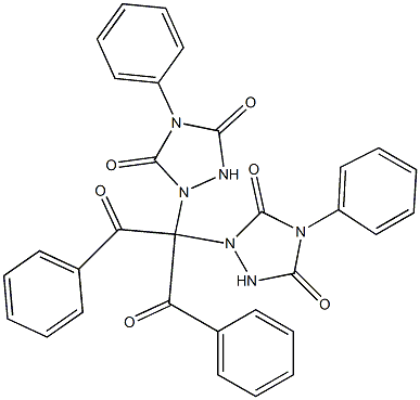 1,1'-(Dibenzoylmethylene)bis(4-phenyl-1,2,4-triazolidine-3,5-dione) Struktur