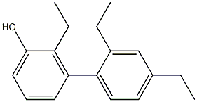 2-Ethyl-3-(2,4-diethylphenyl)phenol Struktur