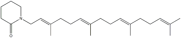 3,7,11,15-Tetramethyl-1-(2-oxopiperidino)hexadeca-2,6,10,14-tetrene Struktur