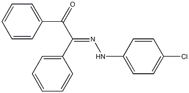 1,2-Diphenyl-2-[2-(4-chlorophenyl)hydrazono]-ethanone Struktur