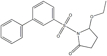 5-Ethoxy-1-[[3-phenylphenyl]sulfonyl]pyrrolidin-2-one Struktur