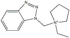 1-Ethyl-1-(1H-benzotriazol-1-ylmethyl)pyrrolidinium Struktur