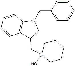 1-(1-Benzylindolin-3-ylmethyl)cyclohexan-1-ol Struktur