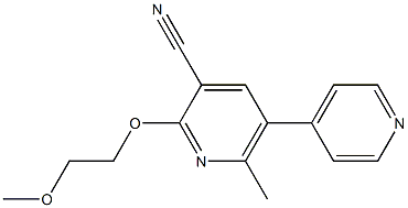 2-(2-Methoxyethoxy)-5-(4-pyridinyl)-6-methylpyridine-3-carbonitrile Struktur