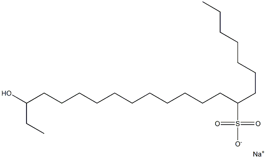 20-Hydroxydocosane-8-sulfonic acid sodium salt Struktur