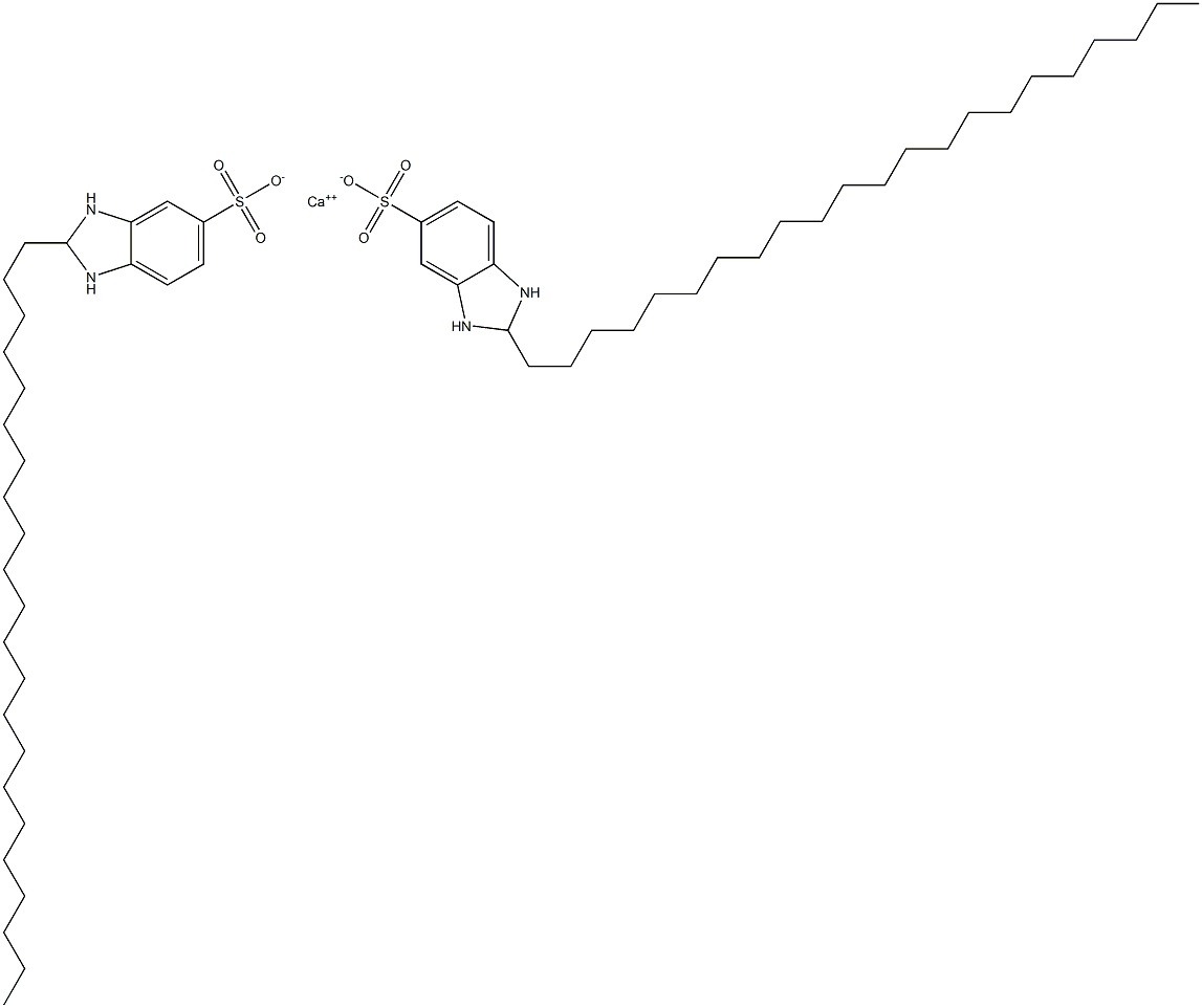 Bis(2,3-dihydro-2-docosyl-1H-benzimidazole-5-sulfonic acid)calcium salt Struktur