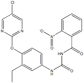 1-(2-Nitrobenzoyl)-3-[4-[(5-chloro-2-pyrimidinyl)oxy]-3-ethylphenyl]urea Struktur