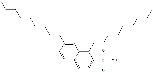 1,7-Dinonyl-2-naphthalenesulfonic acid Struktur