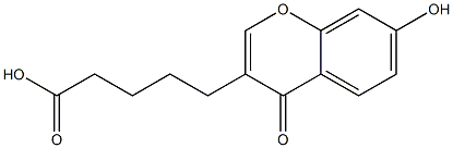 5-(7-Hydroxy-4-oxo-4H-1-benzopyran-3-yl)valeric acid Struktur