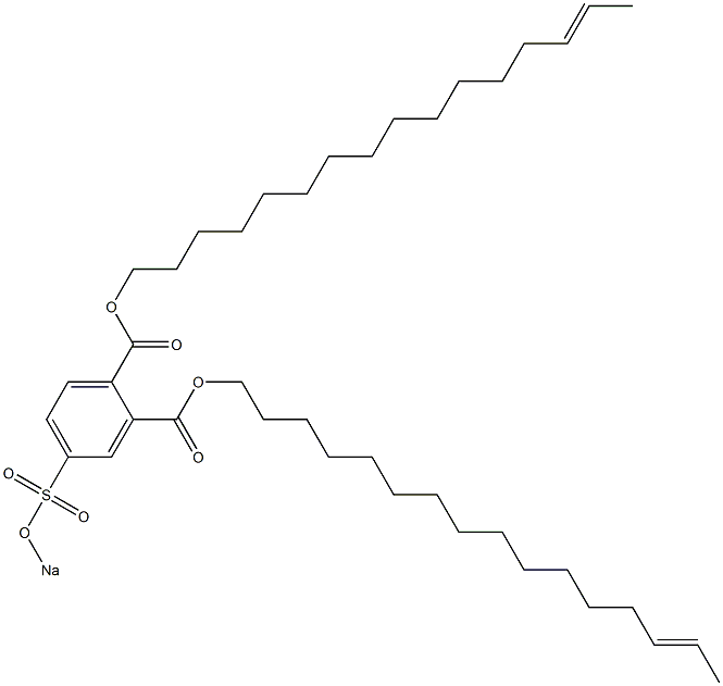 4-(Sodiosulfo)phthalic acid di(14-hexadecenyl) ester Struktur