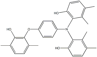 N,N-Bis(6-hydroxy-2,3-dimethylphenyl)-4-(6-hydroxy-2,5-dimethylphenoxy)benzenamine Struktur