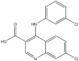 4-[[3-Chlorophenyl]amino]-7-chloroquinoline-3-carboxylic acid Struktur