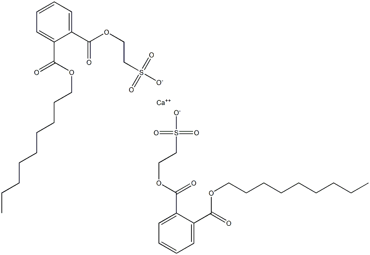 Bis[2-[(2-nonyloxycarbonylphenyl)carbonyloxy]ethanesulfonic acid]calcium salt Struktur