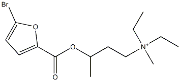 3-[[(5-Bromo-2-furanyl)carbonyl]oxy]-N,N-diethyl-N-methyl-1-butanaminium Struktur