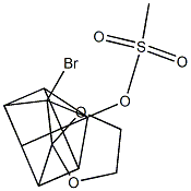 1-Bromo-4-mesyloxy-pentacyclo[4.3.0.02,5.03,8.04,7]nonan-9-one ethylene acetal Struktur