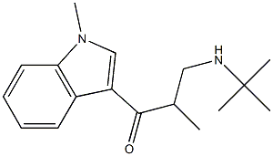 1-Methyl-3-[2-methyl-3-(tert-butylamino)propionyl]-1H-indole Struktur