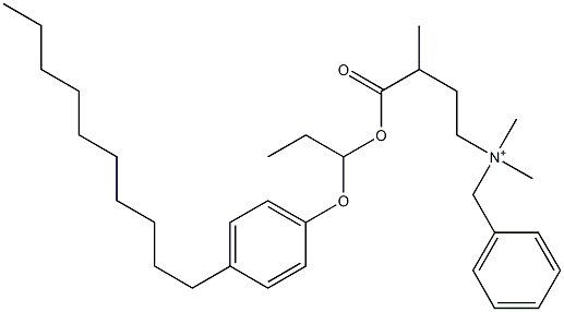 N,N-Dimethyl-N-benzyl-N-[3-[[1-(4-decylphenyloxy)propyl]oxycarbonyl]butyl]aminium Struktur