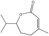 5,6-Dihydro-4-methyl-7-isopropyloxepin-2(7H)-one Struktur