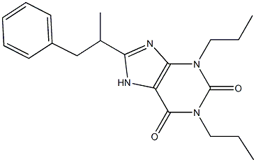 1,3-Dipropyl-8-(1-methyl-2-phenylethyl)xanthine Struktur