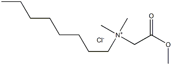 N-Methoxycarbonylmethyl-N,N-dimethyloctylammonium chloride Struktur