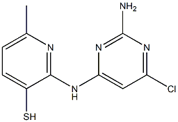 2-[(2-Amino-4-chloro-6-pyrimidinyl)amino]-6-methyl-3-pyridinethiol Struktur