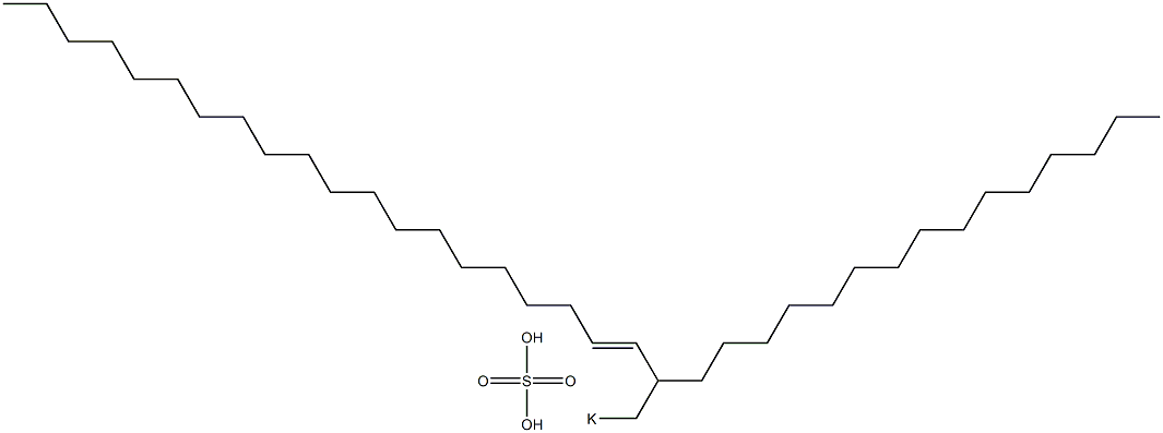 Sulfuric acid 2-pentadecyl-3-docosenyl=potassium ester salt Struktur