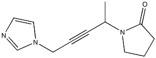 1-[1-Methyl-4-(1H-imidazol-1-yl)-2-butynyl]pyrrolidin-2-one Struktur