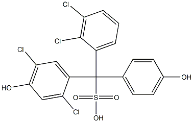 (2,3-Dichlorophenyl)(2,5-dichloro-4-hydroxyphenyl)(4-hydroxyphenyl)methanesulfonic acid Struktur