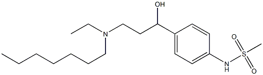 3-(N-Ethylheptylamino)-1-(4-methylsulfonylaminophenyl)-1-propanol Struktur