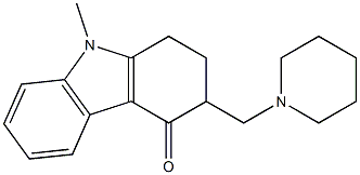 2,3-Dihydro-9-methyl-3-(piperidinomethyl)-9H-carbazol-4(1H)-one Struktur