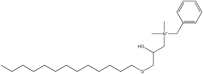 N-[2-Hydroxy-3-(tridecyloxy)propyl]-N,N-dimethylbenzenemethanaminium Struktur