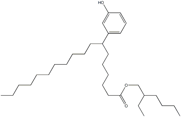 7-(3-Hydroxyphenyl)stearic acid 2-ethylhexyl ester Struktur