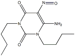 6-Amino-5-nitroso-1,3-dibutylpyrimidine-2,4(1H,3H)-dione Struktur