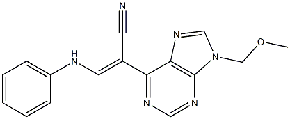 9-(Methoxymethyl)-6-[(Z)-2-(phenylamino)-1-cyanoethenyl]-9H-purine Struktur