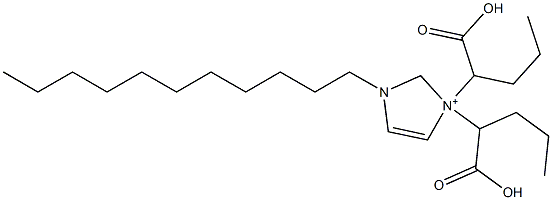 3,3-Bis(1-carboxybutyl)-1-undecyl-4-imidazoline-3-ium Struktur