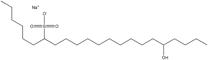 18-Hydroxydocosane-7-sulfonic acid sodium salt Struktur