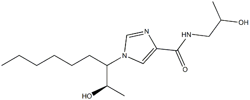 N-[(R)-2-Hydroxypropyl]-1-[1-(1-hydroxyethyl)heptyl]-1H-imidazole-4-carboxamide Struktur