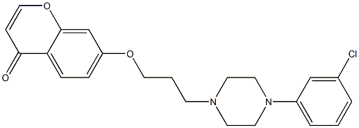 7-[3-[4-(3-Chlorophenyl)-1-piperazinyl]propyloxy]-4H-1-benzopyran-4-one Struktur