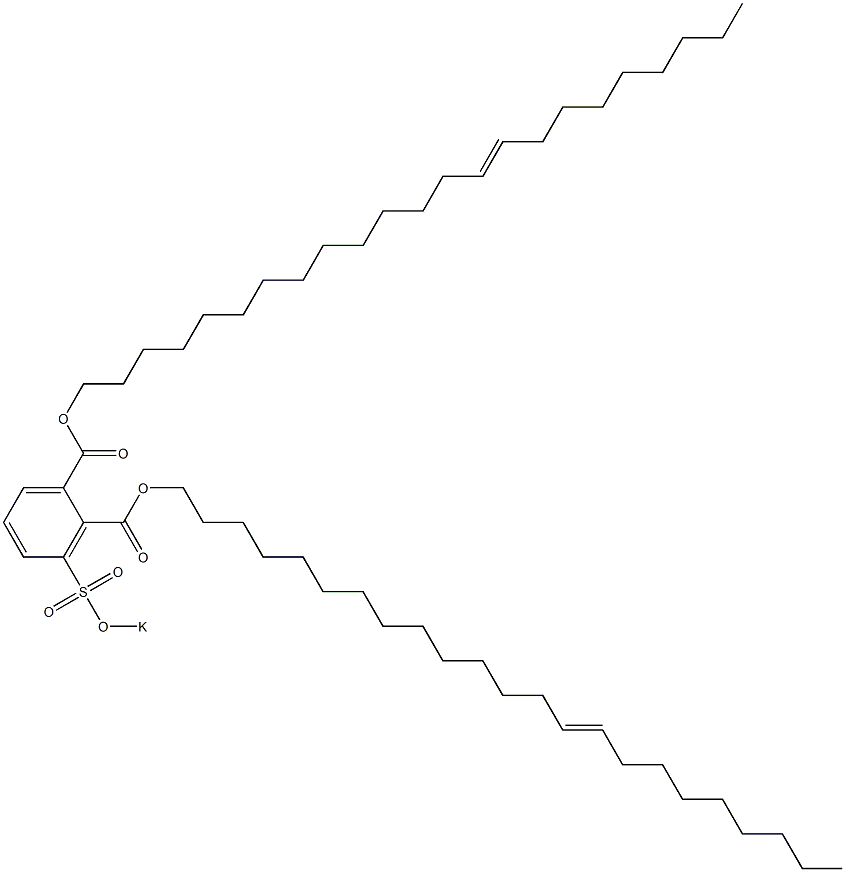 3-(Potassiosulfo)phthalic acid di(14-tricosenyl) ester Struktur