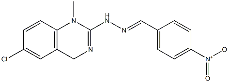 4-Nitrobenzaldehyde [[6-chloro-1,4-dihydro-1-methylquinazolin]-2-yl]hydrazone Struktur